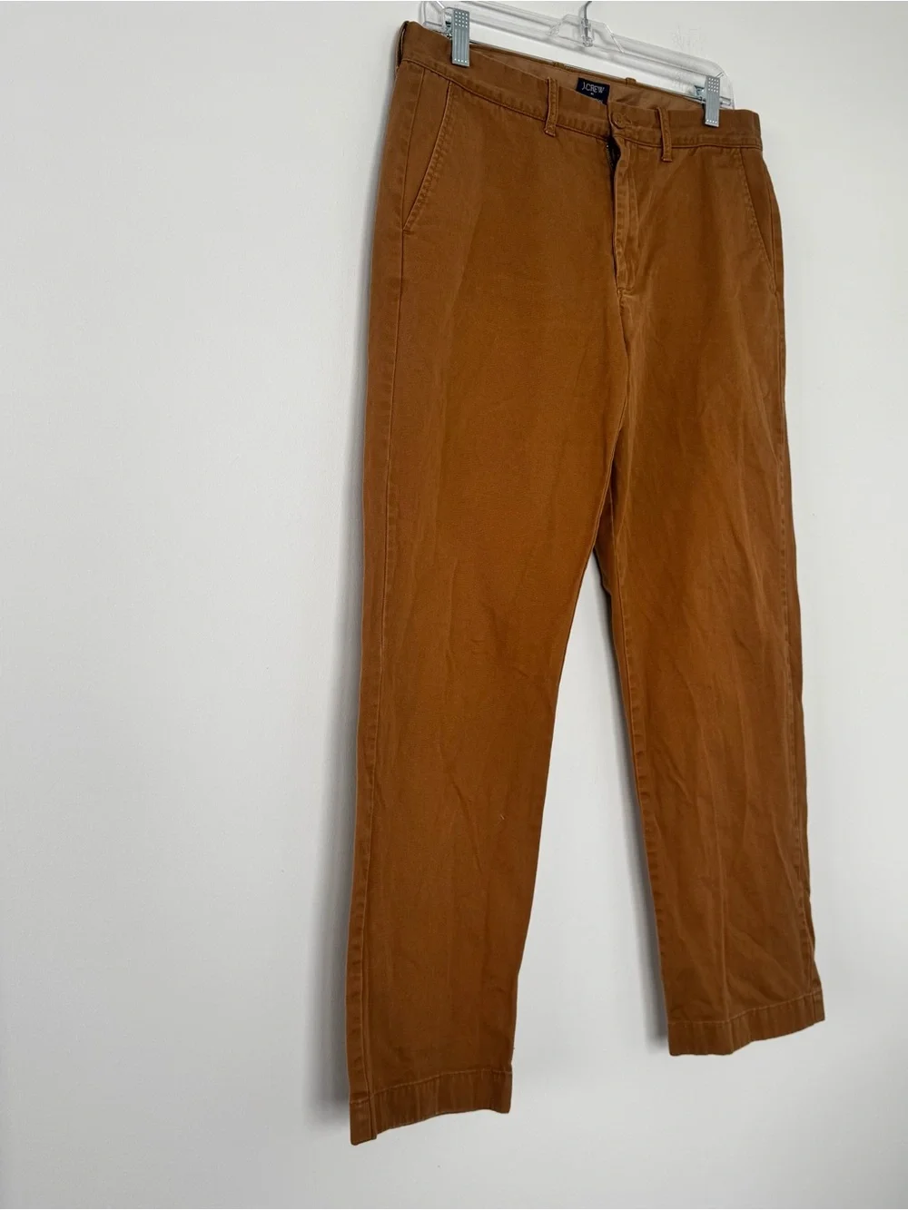 J Crew The Sutton Chino Pants Mens 32x30* (32x29) Brown Straight 100% Cotton